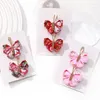 Hair Accessories 2Pcs/Set Kids Cute Gauze Butterfly Clip Gradient Hairpins With Gold Headwear Children Girls