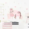 Wall Stickers Cartoon Pink Ballerina Girl Unicorn Rainbow Wall Stickers for Kids Room Baby Girls Room Decoration Wall Decals Room Interior 231020