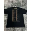 メンズTシャツRAF SIMONS 23FWスローガンレター印刷された半袖の夏のピュアコットン3次元丸い首Tシャツ男性と女性向け