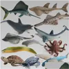 Miniatures Toys Shark Octopus Turtle Dolphin Swordfish Learn