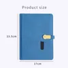 Bloc-notes Business Notebook Multifonctionnel A5 Power Notebook 8000 MAh Mobile Power Wireless Charging Notebook Binder Spiral Diary Planner 231020