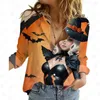 Women's Blouses Turn Down Collar Ladies Shirt Casual Work Wear Floral Print Female Tops Loose Fit Mainland China White Women Chemises