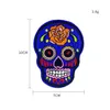 Notions Skl Iron Ones Sew On Punk Style Skeleton Embroidery Appliques Ghost Head Motif Melt Sticker Halloween Costumes Drop Delivery