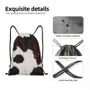 Shopping Bags Cow Hide Decor Pattern In White And Brown Print Drawstring Bag Training Yoga Backpacks Animal Fur Texture Sports Gym Sackpack