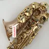 Wysokiej klasy różowo-złoto profesjonalny saksofon altowy Down e-Tune Upgrade Double-Rib Abalone Key Professional Mazz Instrument