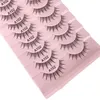 False Eyelashes 2023 Manga Lashes 10 Pairs 3D Clear Band Natural Look Wispy Mink Fluffy Cat Eye Pack Fake