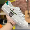 2024 Italië Ace Designer Casual Schoenen Sneakers Bee Snake Leather Geborduurd Zwart Heren Tiger Platform Witte Schoen Wandelen Sport Trainers Eur 34-45