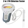 PH mètres PC-102 PH testeur CL2 mesure PH chlore mètre dispositif de test de qualité de l'eau pour piscine SPA testeur de chlore d'eau 2 en 1 231020