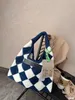 Marn Market Classic Totes Designer Wool Torby Diamond Knitting Slattice Fashion Damska torba na ramię damskie