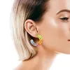 Boucles d'oreilles créoles IDEAJOY pour femmes, accessoires de bijoux à la mode, cadeaux pour filles, vente en gros, bijoux tendance faits à la main pour dames