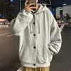 Sweat-shirt à capuche pour hommes, Style Kpop, Streetwear, poches, décontracté, vêtements Harajuku, pull ample, 231021