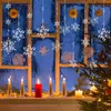 6 pezzi, decorazioni natalizie con fiocchi di neve, fiocchi di neve con gocce di ghiaccioli, set di ornamenti natalizi in cristallo con decorazioni per l'albero di Natale