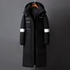 Heren Vesten Winter Heren Lange Witte Duck Down Jassen Met Capuchon 2023 Mode Dikker Warme Overjassen Losse Jassen Man Parka's Zwart Rood xfewsddcg 231020