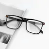 Designer Frosted Black Glasses Frame korsar Glasögon Full Frame Flat Anti Blue Light Lenses