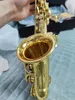 Klassisk original 803 en-till-en-struktur B-Key Professional Curved Soprano Saxophone Brass Gold-Plated Sax Jazz Instrument 00
