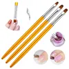 Makeup Tools 3pcsset Nail Painting Pen Set Art UV Gel Extension Builder Petal Flower Drawing Brush Brushes Manicure 231020