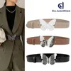 Other Fashion Accessories 100% genuine real leather Genuine women's wide waistband trendy inset style large butterfly decorative belt paired with jeans s 231020