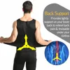 Waist Tummy Shaper Seamless Men Body Shaper Vest Waist Trainer Double Belt Sweat Corset Top Fitness Burn Abdomen Slimming Shapewear Correct Posture 231021