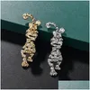 Pins Brooches Rhinestone Tiger Mens Alloy Retro Animal Cor Clothing For Men Pin Wedding Bridegroom Jewelry Accessories Drop Delivery Dhiwn