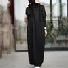 Roupas étnicas 2023 Capuz Desenhar Corda Muçulmana Hijab Abaya Solta Manga Longa Abayas Mulheres Dubai Kaftan Turco Modéstia Robe Jilbab
