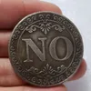 Średnica 38 mm Tak lub nie szczęśliwa decyzyjna moneta alternatywna pamiątkowa odznaka monety Zebrana świąteczne Święto Dziękczynienia Prezent Z0069