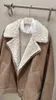 レディースジャケット秋と春のブルーネッロカーキ羊毛ジャケットコート