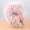 Береты, зимняя шапка для женщин, 2023, русская шапка-ушанка-бомбер, теплая плюшевая пушистая меховая шапка-ушанка, советский траппер-пилот, черный, розовый