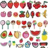 Noções 40 peças estilos variados ferro frutas doces bordado costurar em apliques decorativos para diy jaquetas jeans camisas saco dro