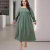 Ubranie etniczne Maroko Muzułmańskie Abayas for Women Oversize szata Eid Mubarek Hijab sukienki Turcja Abaya Długie rękaw Maxi Sundress Isamic