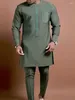 Survêtements pour hommes vêtements 2023 Style nationalité africaine pull à manches longues couleur unie poche vêtements pantalon ensemble deux pièces