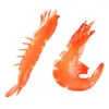 Decoração de festa marítima brinquedo educacional de animal grande camarão vermelho de camarão pequeno decoração de camarão alimentos falsos