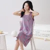 Mulheres sleepwear mulheres algodão sexy camisola verão doce menina sem mangas camisola casual nightwear com almofada no peito