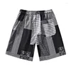 Männer Shorts Waffel Jogginghose Herren Sommer Hong Kong Wind Mode Vielseitige Sport Schnalle Männlich Lose Kennzeichnung Casual Hosen Männer