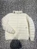 Meng-Ke Lai 2023 Solid Color Zipper Stand Collar Jacket Yttre herr- och kvinnors par Casual Fashion Warm Down Jacket White