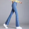 Jean Femme Flare pour femmes pantalons en Denim extensible dames taille haute évasée pantalon de mode coréenne Jean Femme Mujer 25 XS 2023