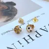 Boucles d'oreilles en forme de hibou incrusté de diamants colorés pour femme, bijoux de styliste, mignons, frais et amusants