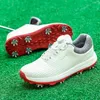 Dress Shoes Fashion Golf Shoes Men Waterproof Breathable Golf Sports Shoes Walking Sneakers Women Quick Lacing Spikeless Golfing Footwear 231020