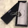 Designer Keychain Womens Fashion Key Ring for Men Brand Black Coin Holder Keychains Luxury Keychain Small Purs Keyrings With Box 001