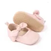 Primi camminatori Nati Scarpe per bambini Ragazza Principessa PU Bambino Fiocco Decor Suola morbida Antiscivolo Camminatore 0-18M Infantile Culla Crawl