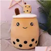 Coussins en peluche Coussins Dessin animé Tasse de thé au lait en peluche Oreiller en peluche Coussin de poupée Fruit Stberry Chocolat Crème glacée Maison Déco Dhw7A