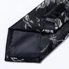 Bow Ties Black Silver Floral Solid Silk Wedding Tie For Men Gift Mens Necktie Fashion Business Party Dropshiping Designer
