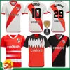 23 24 River Plate Soccer Jerseys Quintero de la Cruz Suarez Borja Solari Beltran Londono Zuculini Palavecino Arco 2023 2024 Hem bort fotbollströja