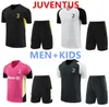 23 24 Juventus Soccer Jerseys Suites de formation à manches courtes Pogba di Maria Vlahovic Chiesa 2023 2024 Tracksuit Men Kid Kit Kit Football Kit Uniform Sportswear