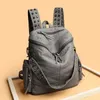 学校のバッグ女性のためのファッションバックパックソフトレザーデイパック高級品質モキラアンチ盗難旅行バッグ