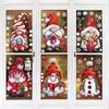 103pcschristmas window clings ، عيد الميلاد Gnome Snowflake Holiday ملصقات ملصقات الشارات للنوافذ الزجاجية ، زينة نافذة عيد الميلاد لمكتب المدرسة المنزلية