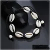 Fußkettchen Fußkettchen Muschel-Knöchelarmband für Frauen Fußkettchen Schmuck Strand Boho Accessoires Knöchelarmbänder Fuß Cheville Bijoux Jewelr Dhs70