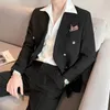 Costumes pour hommes Blazer Hombre mode Double boutonnage costume mince Homme couleur unie veste décontracté à la mode Masculino