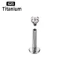 Stud 10pc F136 Piercing 2-4mm Zirkon Labret Dahili İplik Dudak Halkaları Kulak Saplama Konusu Lob Vücut Piercing Takı Küpe 16G 231020