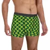 Underbyxor klöver shamrock underkläder söt grön blad bekväma trosor anpassade shorts trosor för män 3d påse överdimensionerade boxershorts