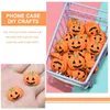 Lagringsflaskor 20st Halloween Pumpkin Charms Diy Crafts Telefonomslag för smycken för smycken